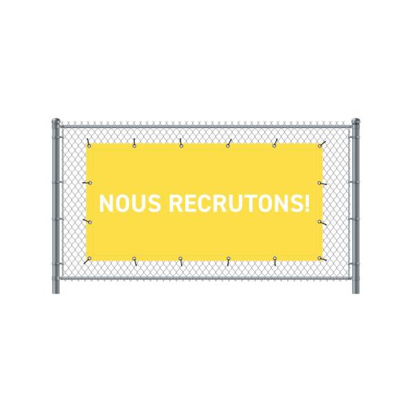 Fence Banner 200 x 100 cm Hiring French Yellow