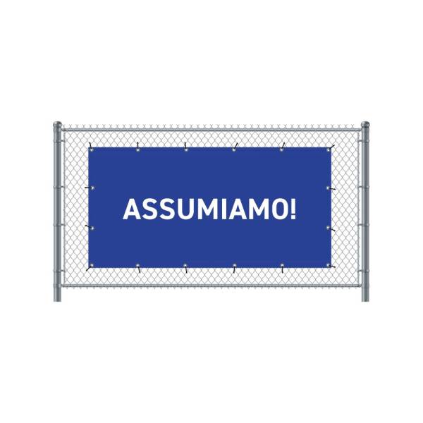Fence Banner 200 x 100 cm Hiring Italian Blue
