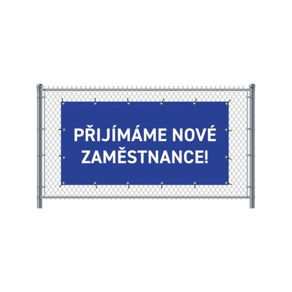 Fence Banner 200 x 100 cm Hiring Czech Blue