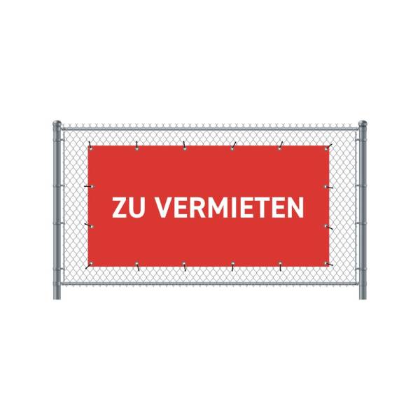 Fence Banner 200 x 100 cm Rent German Red