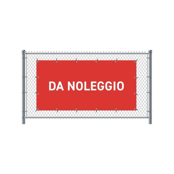 Fence Banner 200 x 100 cm Rent Italian Red