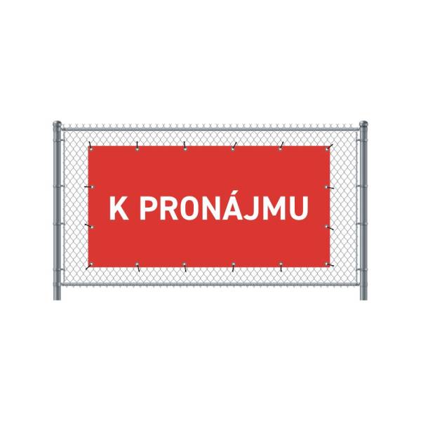 Fence Banner 200 x 100 cm Rent Czech Red
