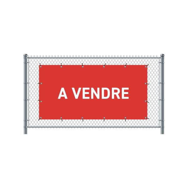 Fence Banner 200 x 100 cm Sale French Red