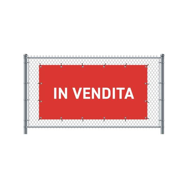 Fence Banner 200 x 100 cm Sale Italian Red