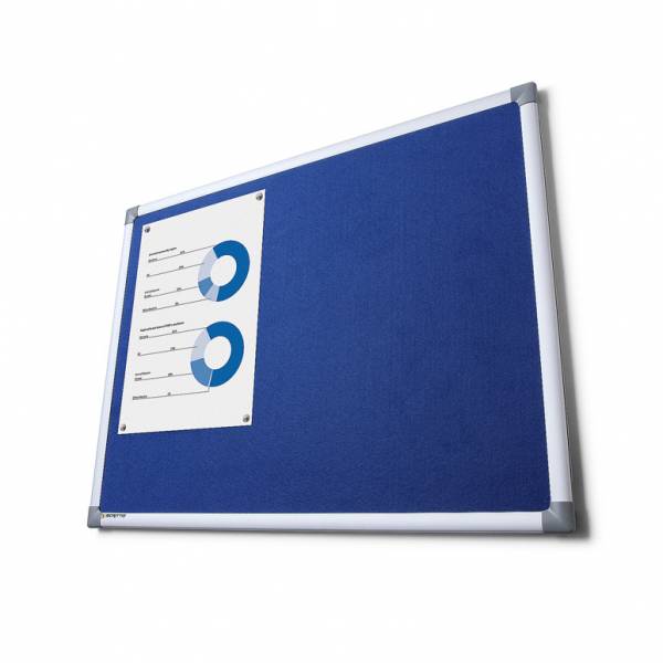 Scritto® Fabric Notice Board 100 x 150 cm Blue