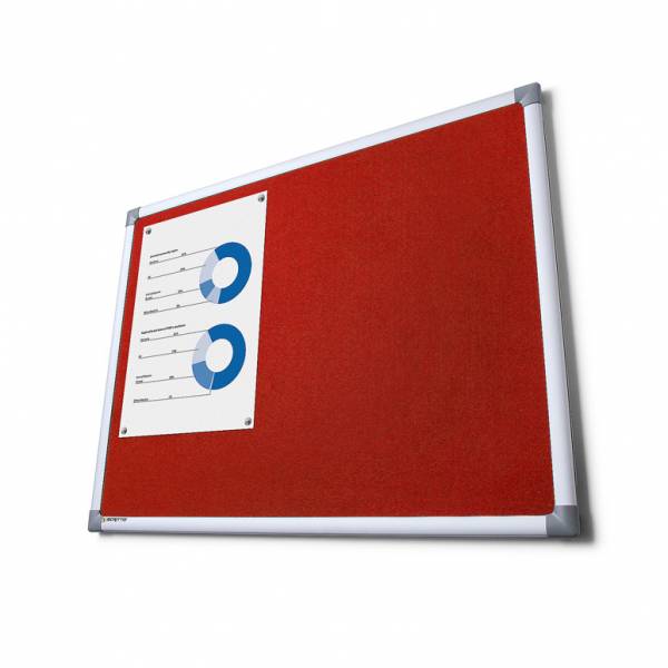 Scritto® Fabric Notice Board 100 x 150 cm Red
