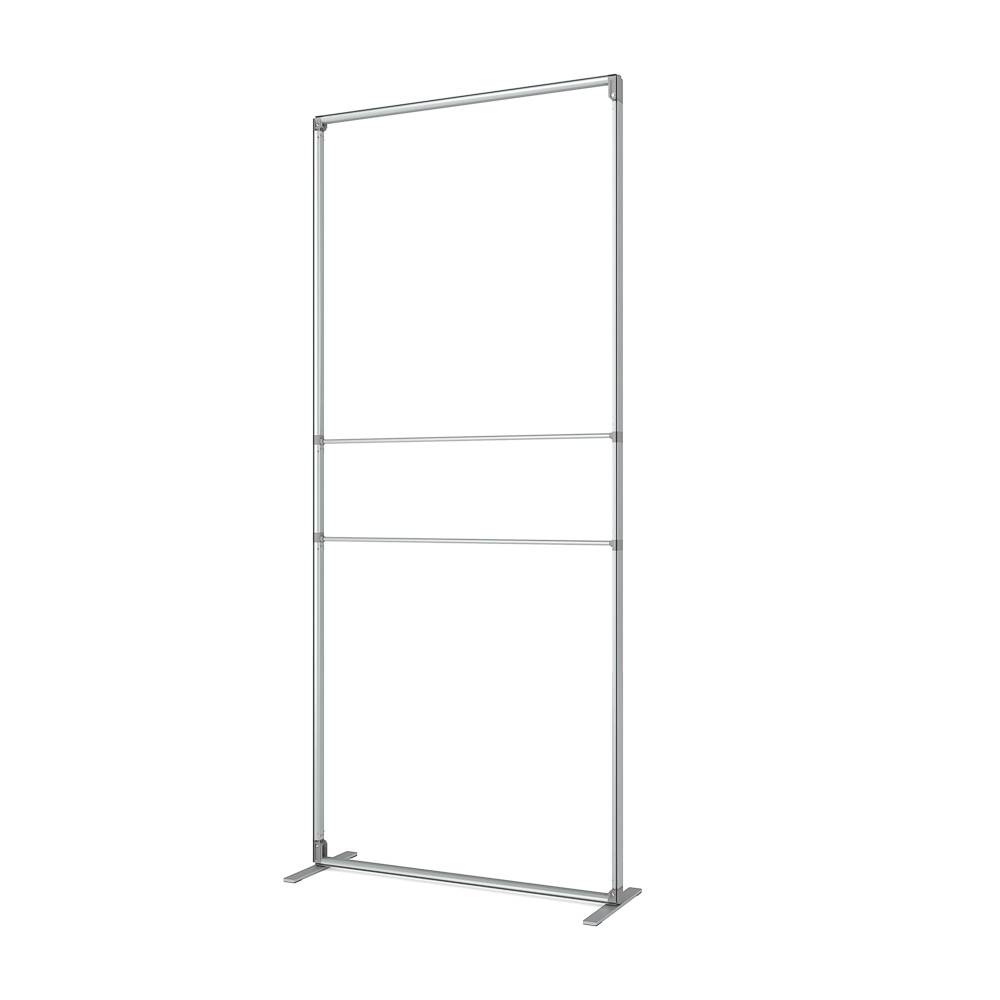 FlexFrame Wand Set 100 x 230 cm Silber (inkl. Extension Set 30 cm) – Ansicht 4