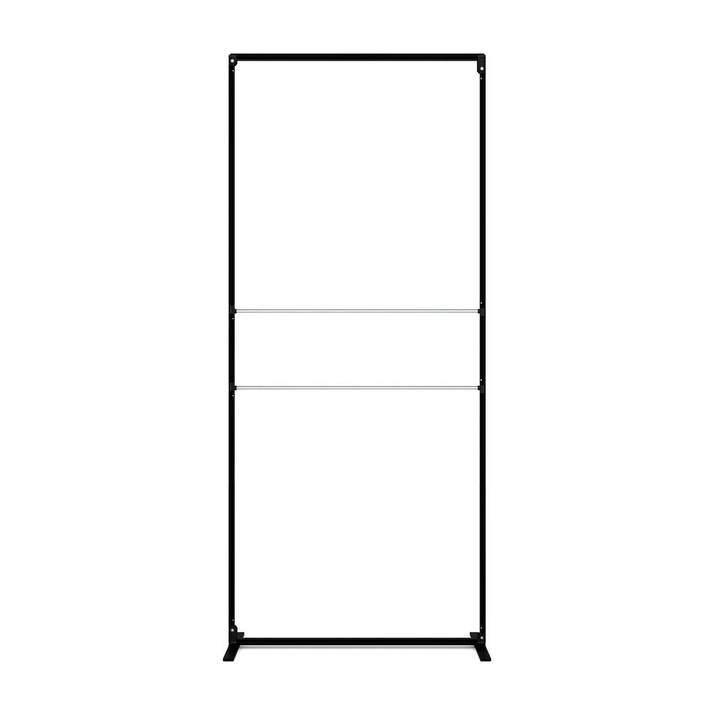FlexFrame Wand Set 100 x 230 cm Schwarz (inkl. Extension Set 30 cm) – Ansicht 5