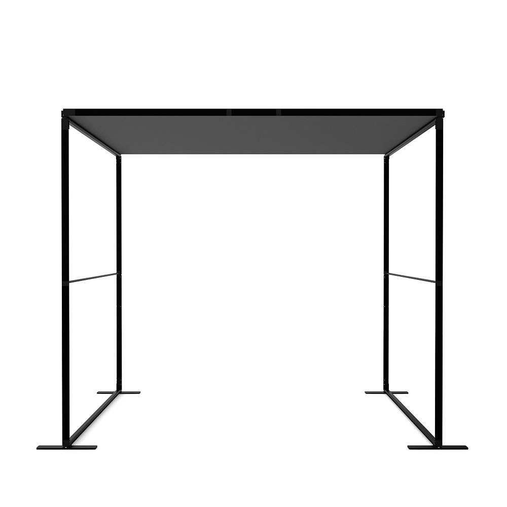 FlexFrame Dach 120 x 230 cm Schwarz (inkl. Extension Set 30 cm) – Ansicht 5