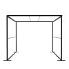 FlexFrame Roof 100 x 200 cm Silver - 46