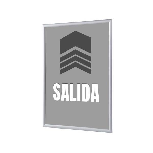 Snap Frame A4 Complete Set Exit Grey Spanish
