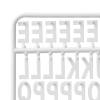 Set of White Plastic Letters for Black Letter Board - 4