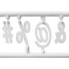 Set of White Plastic Letters for Black Letter Board - 5