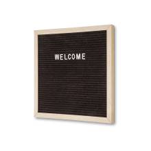 Black Letter Board 30 x 30 cm with Wooden Frame