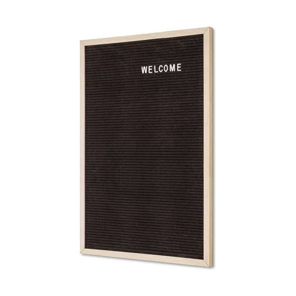 Black Letter Board 40 x 60 cm with Wooden Frame