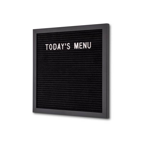 Black Letter Board 30 x 30 cm with Black Frame