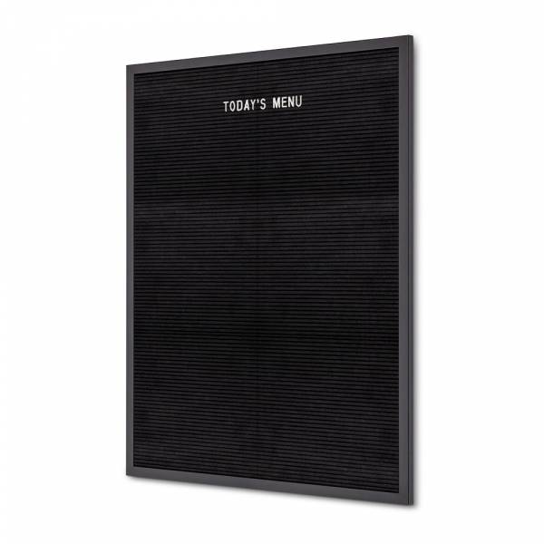 Black Letter Board 60 x 80 cm with Black Frame