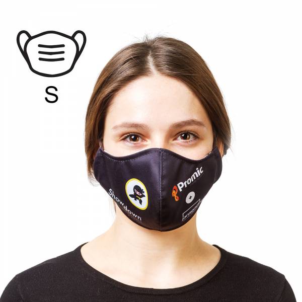 Protective Mask Small Black With branding