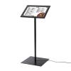Black Lockable Menu Stand LED Illuminated 2x A4 - 1