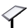 Black Lockable Menu Stand LED Illuminated 2x A4 - 2