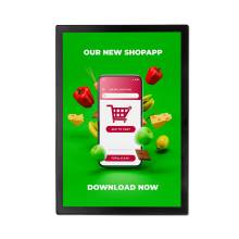 Magnetic Poster Frame Slim A2 Black