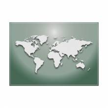 Placemat World Map Green
