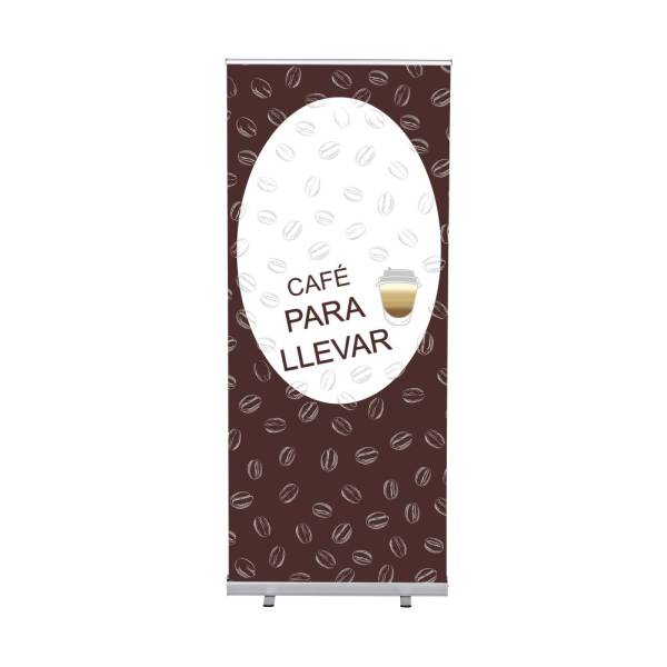 Roll-Banner Budget 85 Complete Set Coffee To Go Spanish