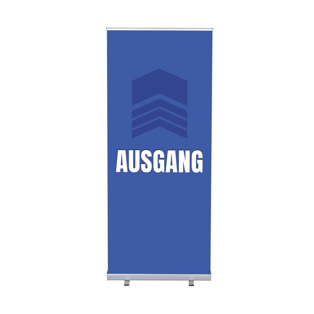 Roll-Banner Budget 85 Komplettset Ausgang Blau Deutsch – Ansicht 2