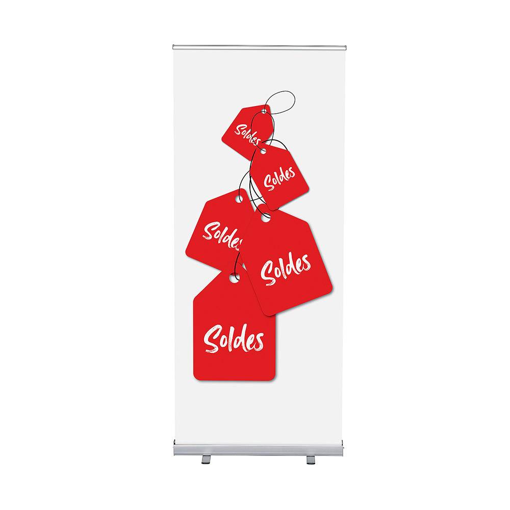 Roll-Banner Budget 85 Komplettset Sale Französisch – Ansicht 2