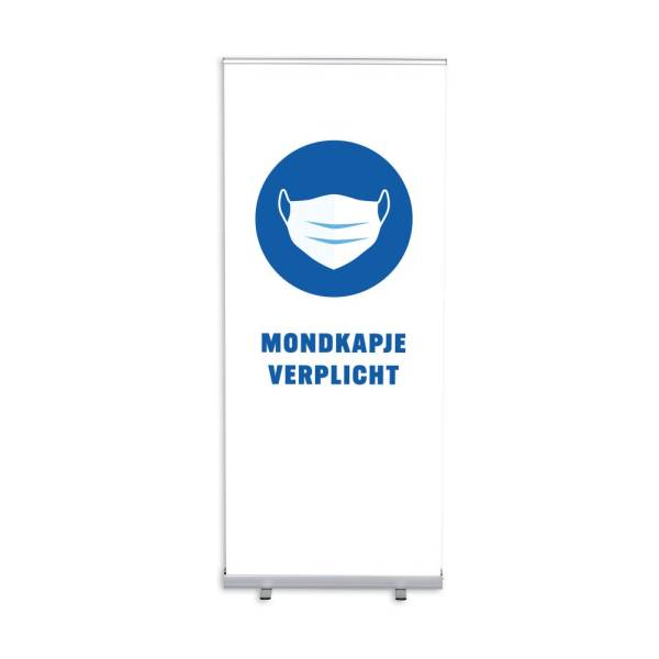Roll-Banner Budget 85 Complete Set Mask Mandatory White Dutch