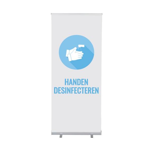 Roll-Banner Budget 85 Complete Set Desinfect Hands White Dutch