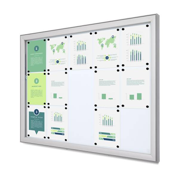 Outdoor Lockable Showcase Deep Basic SCLE 15 x A4