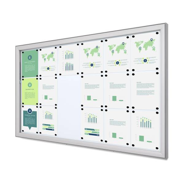 Outdoor Lockable Showcase Deep Basic SCLE 18 x A4