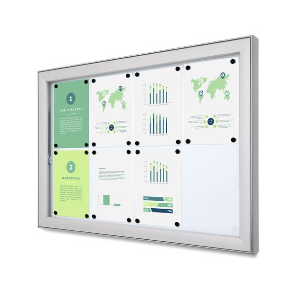 Outdoor Lockable Showcase Deep Basic SCLE 8 x A4
