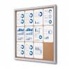 Cork Indoor Lockable Showcase With Safety Corners 6x A4 - 6