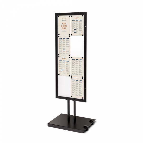 Outdoor Menu Frame Stand Black 8 x A4 Single-Sided