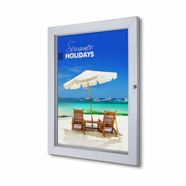 Lockable Poster Case With Metal Backwall And Writable Surface