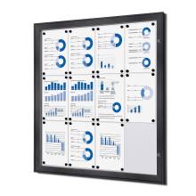 Indoor Lockable Showcase 12 x A4 Anthracite