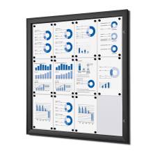 Indoor Lockable Showcase 12 x A4 Black