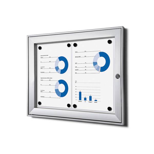 Indoor Lockable Showcase 2 x A4