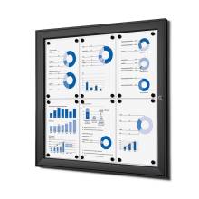 Indoor Lockable Showcase 6 x A4 Black
