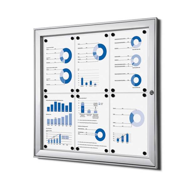Indoor Lockable Showcase 6 x A4