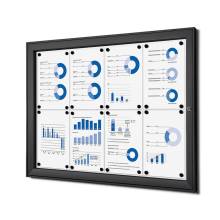 Indoor Lockable Showcase 8 x A4 Black