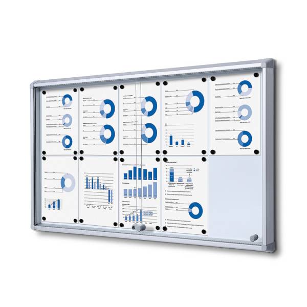 Indoor Lockable Showcase With Sliding Doors 10 x A4