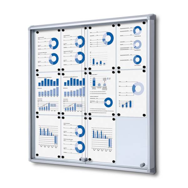 Indoor Lockable Showcase With Sliding Doors 12 x A4