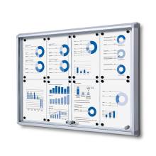 Indoor Lockable Showcase With Sliding Doors 8 x A4