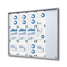 Indoor Lockable Showcase With Sliding Doors Slim 15 x A4