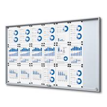 Indoor Lockable Showcase With Sliding Doors Slim 21 x A4