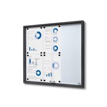 Indoor Lockable Showcase With Sliding Doors Slim 6 x A4 Anthracite