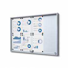 Indoor Lockable Showcase With Sliding Doors Slim 8x A4